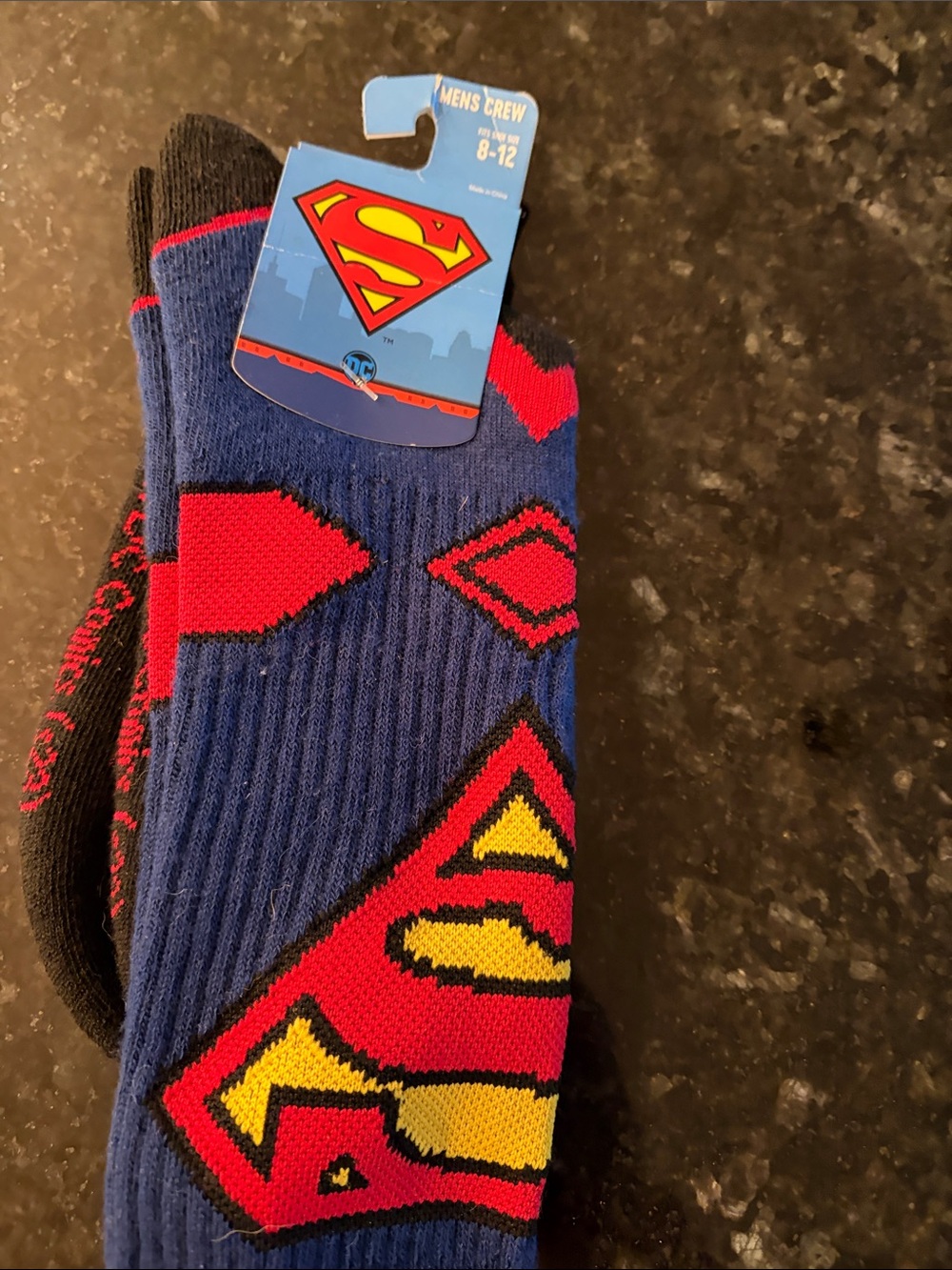 DC Comics Superman Crew Socks - Blue/Red/Yellow